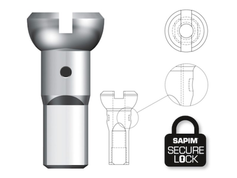 Sapim nippel 14 secure lock zilver werkplaats (100