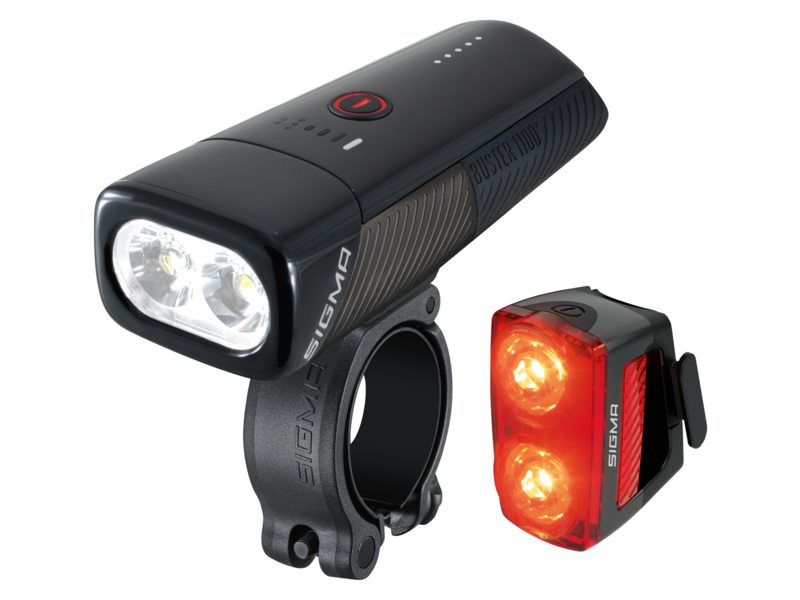 Sigma buster 1100 k-set koplamp led usb oplaad +fl