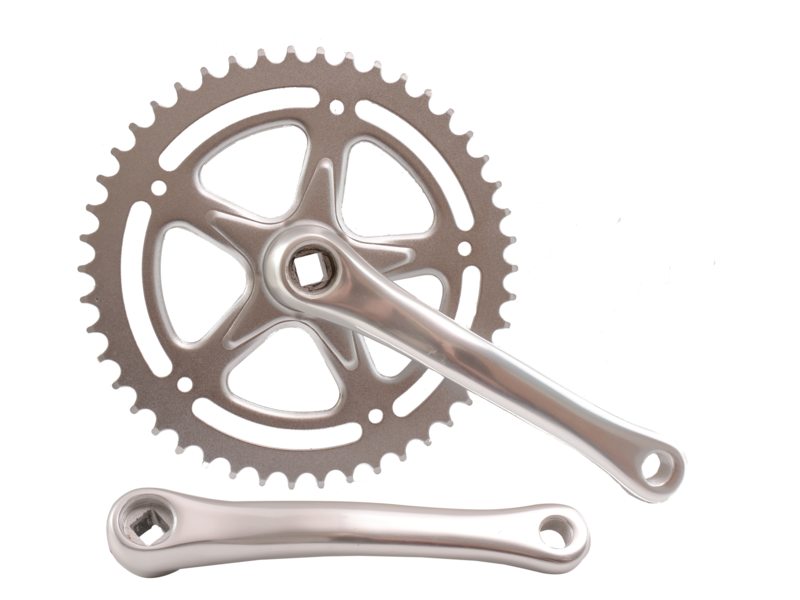 Lasco crankset spieloos 46t aluminium 3/32 zilver