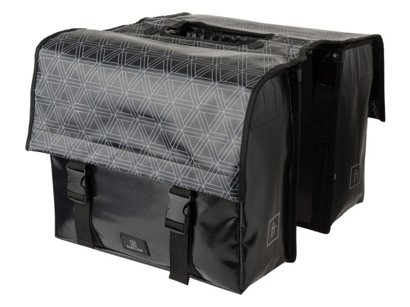 Fr tarpaulin dubbele fietstas basics geometric