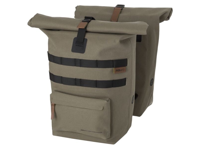 Agu convoy dubbele fietstas urban taupe mik