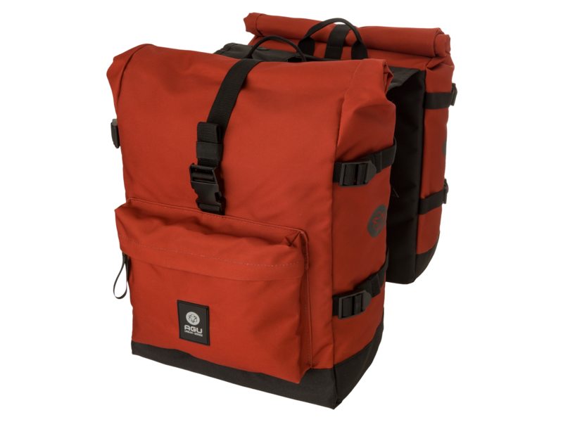 Agu h2o roll-top ii dubbele fietstas urban cinnaba