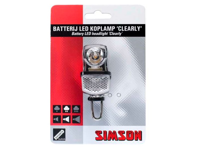 Simson koplamp clearly led batterij voorvork 7 lux